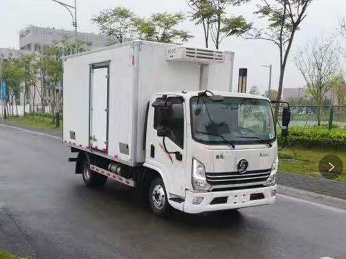 陜汽德龍國六4.2米冷藏車上市\(zhòng)濰柴130馬力配置高端！