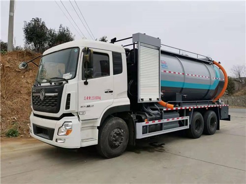 東風(fēng)天龍后八輪清洗吸污車，程力汽車、智享生活