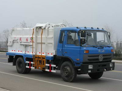 東風(fēng)8噸側(cè)裝掛桶壓縮式垃圾車(chē)
